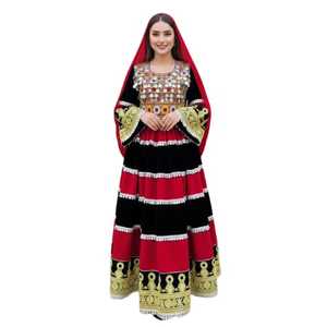 OEM Service Afghani Vintage Lace Floor-Length A-Line 3-Piece Dresses Trousers <b>Sets</b> Solid Zippers Old Coins Tassel Button - Product Image 1