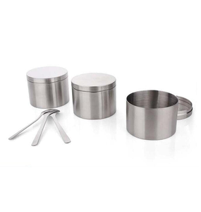 Stainless Steel <b>Spice</b> And Herb Bowl <b>Jar</b> Kitchen Herb Storage Container Durable Metal Seasoning Bowl Accessory - Product Image 1