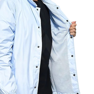 High Quality Men's Nylon Coach Jackets Customized Windbreaker with Custom Screen Printing Windproof Canvas Coaches Jacket - Product Image 4