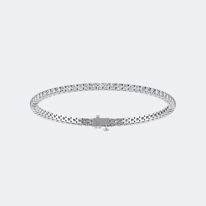Bracelet en argent sterling 925 avec diamants ronds brillants cultivés en laboratoire pour femmes, luxe, 4,36 carats au total, couleur EF, pureté VS VVS, bijoux certifiés - Product Image 1