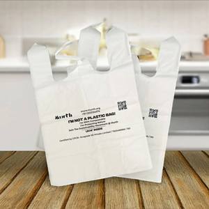 Bolsas de Compras de PE Compostables UKHI Impresas con Flexografía Personalizada, con Sellado Térmico, para Suministro de Fábrica y al Mejor Precio - Product Image 3