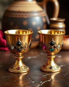 Cáliz de Latón Hecho a Mano, Copa Decorativa Clásica, Vajilla de Estilo Antiguo, Decoración Medieval, Elegante y Tradicional - Product Image 6