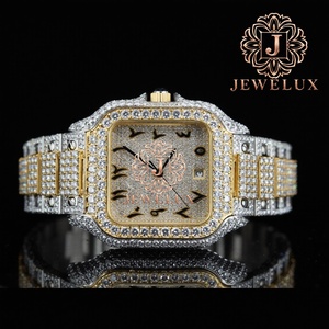 Montre de luxe haut de gamme en acier inoxydable avec diamants Moissanite, style Hip Hop, pour homme, idéale pour les soirées, clubs et festivals - Product Image 6