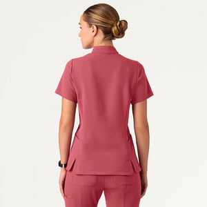 Custom Silk Nurse Scrubs Suit Unisex Casual Medical Uniform <b>Set</b> for Men Women Custom Logo Printed OEM Hospital <b>Doctor</b> Scrubs - Product Image 3