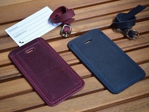 Etiquetas de Equipaje de Cuero Genuino, Etiquetas de Viaje Personalizadas con Grabado, Etiquetas de Maleta con Cubierta de Privacidad, Etiquetas de Identificación al por Mayor LMP-0223 - Product Image 2