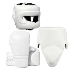 RTS Wholesale Price Custom Logo With Genuine Leather Boxing Set <b>Training</b> And Sparring Gloves <b>Head</b> Guard & Groin Guard AS-SP-4804 - Product Image 6