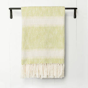 Manta de Alta Calidad para Sofá, Cama, Viajes, Hotel u Oficina, Color Sólido, 100% Algodón, con Borlas Tejidas, Ideal para Regalo - Product Image 1