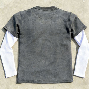 Sweat-shirt en coton rétro délavé pour homme, coupe classique, manches régulières, respirant, écologique, style décontracté urbain - Product Image 3
