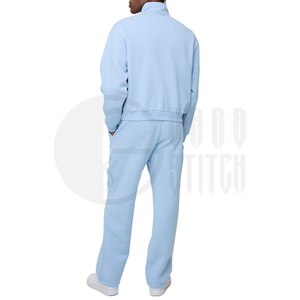 ชุดวอร์มผู้ชายสำหรับฤดูหนาว แบบลำลอง สีพื้น ระบายอากาศได้ดี ซิปครึ่งตัว ผลิตจากโพลีเอสเตอร์/คอตตอน น้ำหนักเบา มีกระเป๋าข้าง - Product Image 6