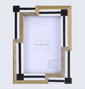 El marco de fotos moderno personalizado más vendido hecho a mano de acrílico y madera con incrustaciones de hueso y resina de la colección - Product Image 2