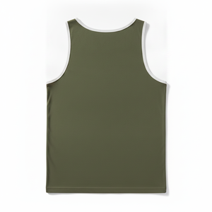 High Quality Factory Wholesale Gym Tank Top <b>Men</b> Blank Black White Gray <b>Singlets</b> <b>Men</b> Ribbed Polyester Tank Tops - Product Image 3