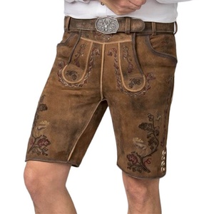 Lederhosen en polyester de qualité supérieure pour hommes, shorts traditionnels bavarois pour l'Oktoberfest, tissés, brodés, respirants et imperméables - Product Image 6