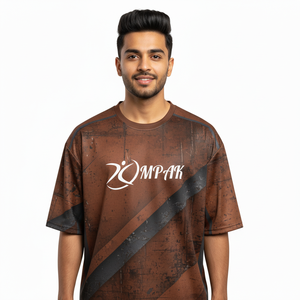 เสื้อยืดโอเวอร์ไซส์สไตล์คนเมืองสุดเทรนดี้ พิมพ์ลายแบบซับลิเมชั่น สำหรับผู้ชาย สวมใส่สบายๆ สไตล์สตรีทแวร์ - Product Image 1