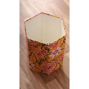 Poubelle décorative artisanale en carton imprimé floral pour la maison, poubelle à papier en acier pour le recyclage en cuisine, vente en gros - Product Image 6