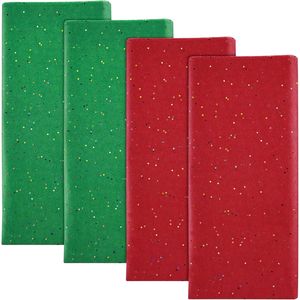 Papier de soie pailleté NEBURORA 50x66cm vert et rouge pour emballage cadeau de Noël, emballage de bouquets, artisanat, papier d'emballage de haute qualité - Product Image 1