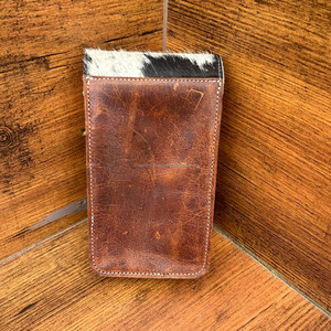 กระเป๋าใส่โทรศัพท์หนังแท้แบบตะวันตก, ใหม่ล่าสุดกระเป๋าคาดลำตัวสำหรับใส่บัตรเครดิตกระเป๋าหนังวัวลายดอกไม้ - Product Image 4