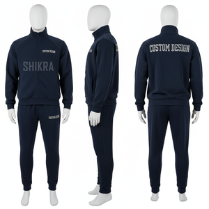 <b>Men</b> Dark <b>Green</b> Full Zip Tracksuit Set Casual Wear 100% Polyester Stand Collar Regular Fit Autumn Letter Design - Product Image 2