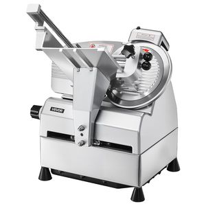 Affettatrice Elettrica per Gastronomia 500W, Automatica, Lama Affilata in Acciaio 75Cr1 da 10 Pollici, Spessore Regolabile 0-0,67 Pollici per Carne - Product Image 1