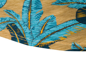 Camisetas Hawaianas 100% Algodón para Hombre, Manga Corta, Cuello Redondo, Camisetas Casuales de Moda para Hombre, Estampado Floral, Ropa de Verano para Hombre - Product Image 2