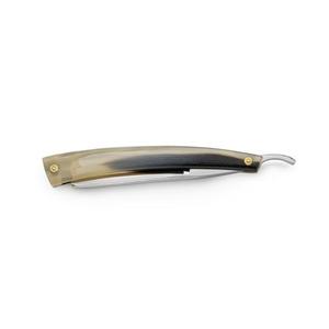 Cuchilla de Afeitar Recta de Cuerno de Búfalo Natural Hecha a Mano con Empuñadura de Cuerno Natural para Barbería, Suministro al por Mayor OEM ODM - Product Image 6
