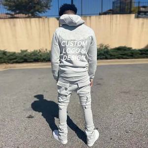 Ensemble de survêtement personnalisé 2025 pour hommes – Ensemble 2 pièces en molleton respirant de qualité supérieure – Vente en gros OEM - Product Image 5
