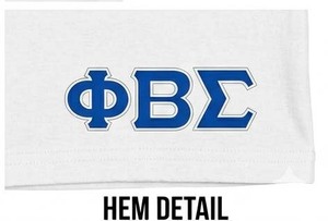 T-shirts de fraternité à manches courtes pour hommes, 100% coton, broderie à trois lettres Phi Beta Sigma, couleur blanche, nouvel arrivage - Product Image 6