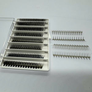 Extensions de cils volume ultra-rapides Private Label, en cheveux synthétiques, longueurs mixtes 0.03 0.05 0.07, courbures C CC D DD - Product Image 2