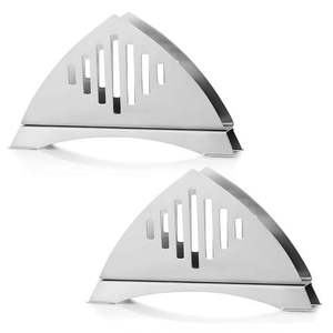 Creative 2 Slot Iron Napkin <b>Holder</b> with Round Base Rose Gold Copper Paper Dispenser Stand for <b>Kitchen</b> Countertop Napkin <b>Holder</b> - Product Image 1