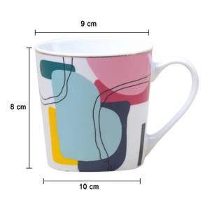 Taza de Café de Cerámica Moderna y Abstracta, Diseño Artístico Geométrico Colorido Único con Borde Dorado, para Decoración de Cocina y Regalos de Oficina - Product Image 3