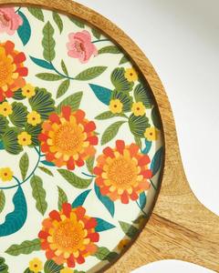 Plateau à pizza rond en bois naturel de haute qualité, planche à découper épaisse en bois pour la maison et la cuisine, en provenance d'Inde - Product Image 4