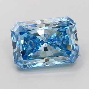 Diamant CVD bleu vif fantaisie taille radiant, clarté SI2, polissage excellent, pierre précieuse de laboratoire disponible pour la création de bijoux sur mesure - Product Image 1