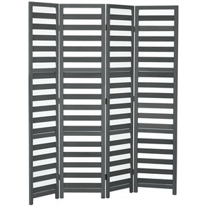 Lightweight Portable 5FT PVC <b>Screen</b> Divider for Indoor Use Foldable Design with White Grey Style for <b>Bedroom</b> Office - Product Image 1