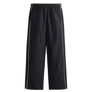 OEM Manufacturer 100% Cotton Men's Straight Casual Track Pants <b>Lace</b>-Up <b>Elastic</b> Waist Gym Training Wholesale - Product Image 1