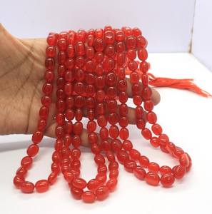 Cuentas de Cornalina AAA Lisas de Forma Ovalada 7x10MM, Cuentas de Cornalina Natural Ovaladas de 16 Pulgadas, Cuentas Sueltas de Cornalina para Joyería - Product Image 1