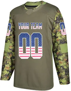 New 2022 Wholesale Team Uniforms Hockey Shirt Sublimation Customized Sublimated Camouflage print Icehockey Jerseys