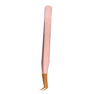 Pinzas para pestañas de diseño ergonómico para aplicación de extensiones, herramienta duradera de acero inoxidable para profesionales y usuarios domésticos - Product Image 5