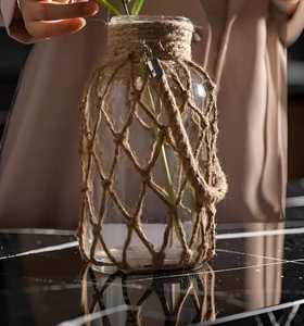 Lanterne décorative en métal classique, porte-bougie, pour la décoration de patio et de jardin, lanterne vintage artisanale en rotin décorative - Product Image 2