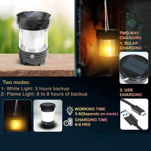 Lámpara Solar para Exteriores Homehop, Impermeable, con Llama Parpadeante, LED Recargable, para Hogar, Balcón, Jardín y Uso en Interiores - Product Image 4