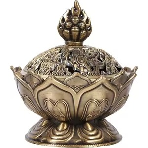 Most Selling Customized Metal Brass Black Incense Holder Latest <b>Oil</b> <b>Burner</b> Home Church Hotel Usage Gift Box Incense <b>Burner</b> - Product Image 5