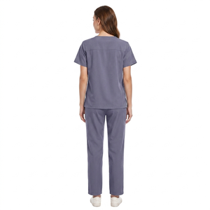 Uniformes Médicos Unisex, Conjuntos Lavables, Transpirables, Elásticos, Antiarrugas, Cuello en V, Marca SJC, Fusión sin Costuras para Hospital - Product Image 4