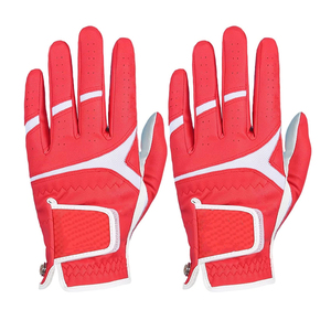 Nuevos Guantes de Golf de Piel Sintética Roja, Accesorios Deportivos Ligeros, Guantes de Golf Personalizados para Hombre con Dedos Completos - Product Image 1
