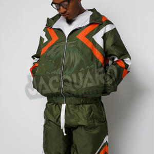 Ensemble de survêtement coupe-vent en nylon avec veste de sport zippée pour l'entraînement et le jogging 2026 - Product Image 3