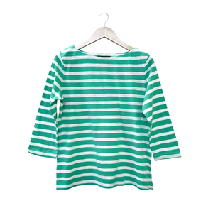 T-shirt en jersey de coton pour femme, col bateau, manches 3/4, idéal pour l'été – Prix de gros en Europe – Mode féminine - Product Image 4