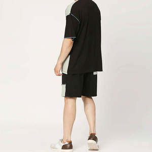 OEM Printed <b>Wind</b> <b>Breaker</b> Sets Windproof Men's 100% Cotton T-Shirt and Shorts Tracksuit Short Two Piece Set Customized - Product Image 5