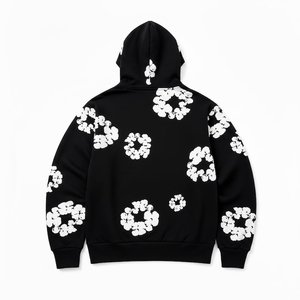 Sweat-shirts à strass pour hommes, prix de gros OEM, 100% coton, doublure en polaire, respirant, séchage rapide, confortable, vêtements décontractés, haute qualité - Product Image 2