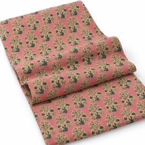 Custom Design Organic Eco-Friendly Lightweight Woven Handblock Quick-Dry 60S60S Yarn <b>Purple</b> Flower Printed Cotton Voile <b>Fabric</b> - Product Image 2