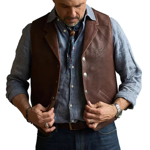 Gilets en cuir respirants personnalisés de qualité supérieure – Nouveau style 2026 tendance en cuir véritable - Product Image 3