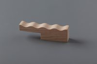 Poignée de meuble en bois ondulée moderne, faite à la main, forme irrégulière, en chêne, pour tiroir, artisanat naturel, décoration intérieure, poignées de meuble en bois