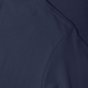 Camiseta de Manga Corta con Cuello Redondo Azul Marino para Hombre, Corte Regular, Informal, Tejida, 100% Poliéster, Transpirable, Diseño Personalizado Extra Grande - Product Image 5
