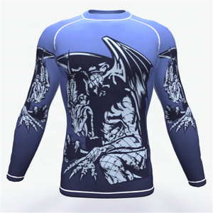 Men's Long Sleeve Sport <b>t</b> <b>Shirt</b> <b>Bjj</b> Compression Rash Guard Custom Full Print Polyester Sports <b>t</b> <b>Shirts</b> Mma Rash Guard - Product Image 1